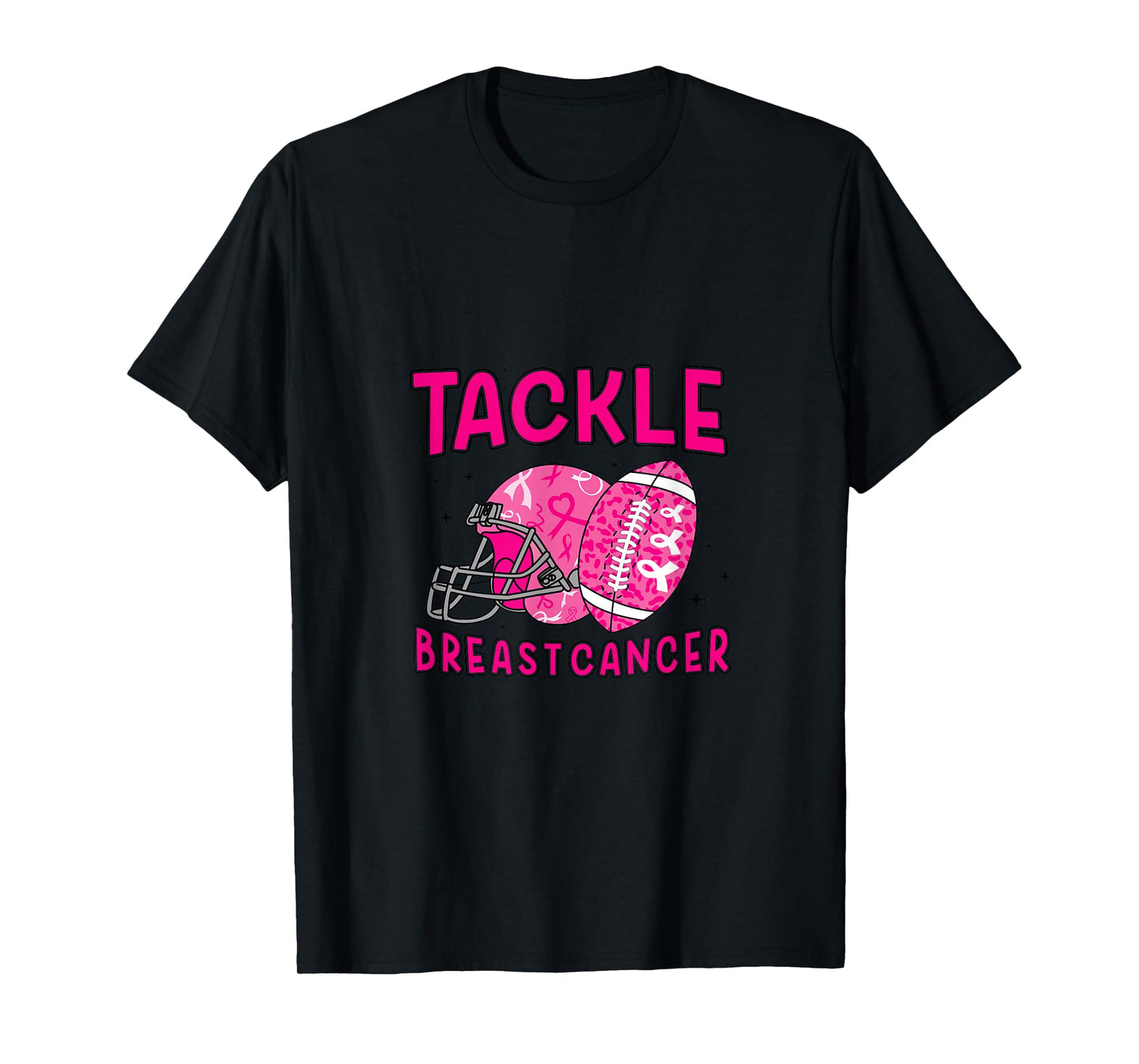 Tackle Breast Cancer Pink Out Football T-Shirt