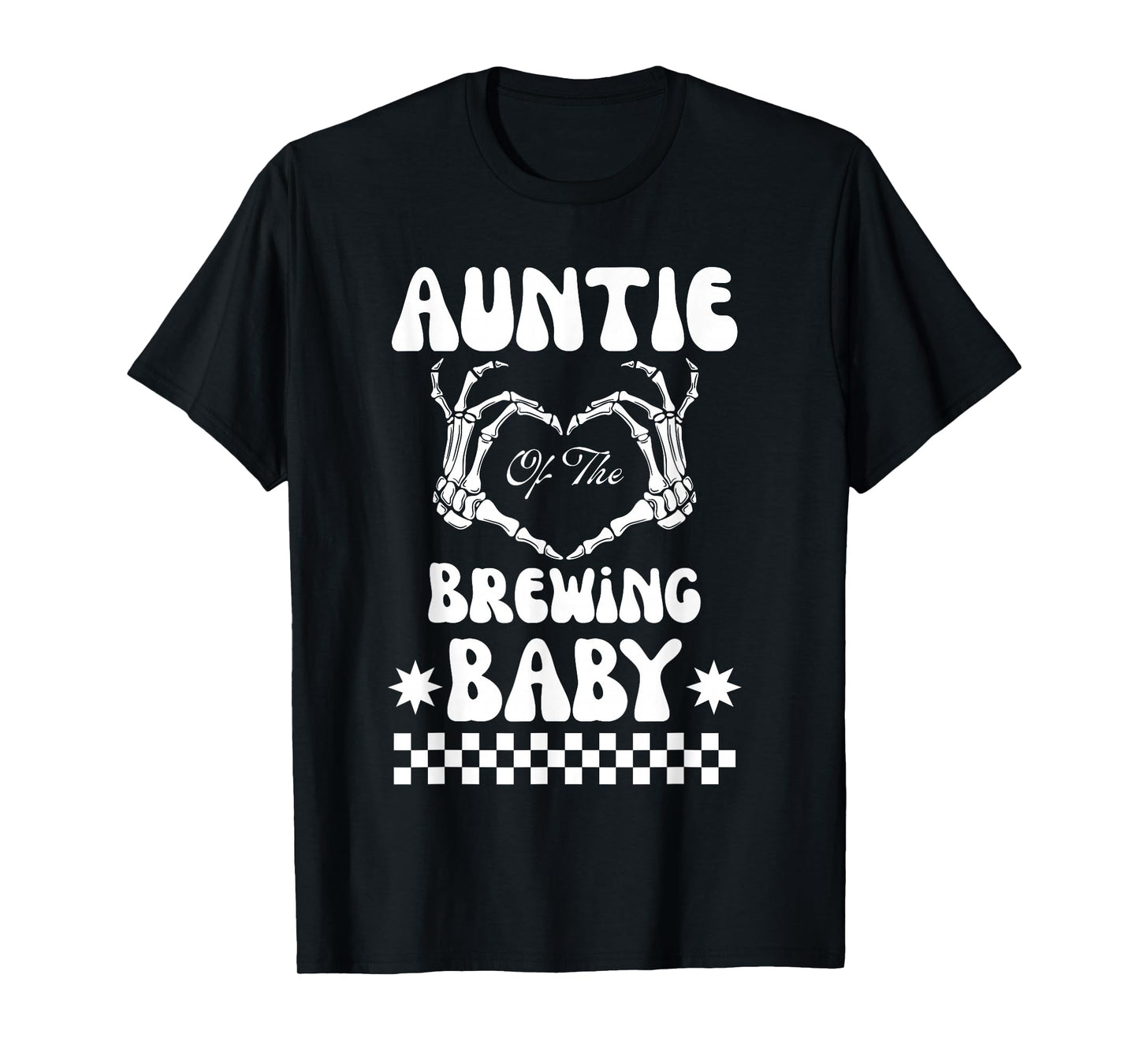 Auntie of Brewing Baby Halloween T-Shirt Baby Shower Spooky T-Shirt