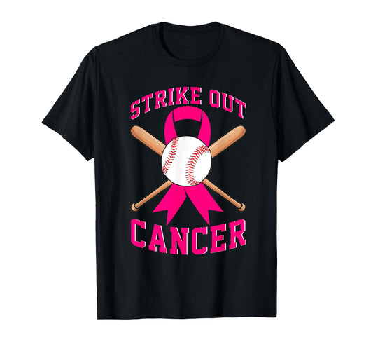Strike Out Breast Cancer Baseball Fight Awareness T-Shirt