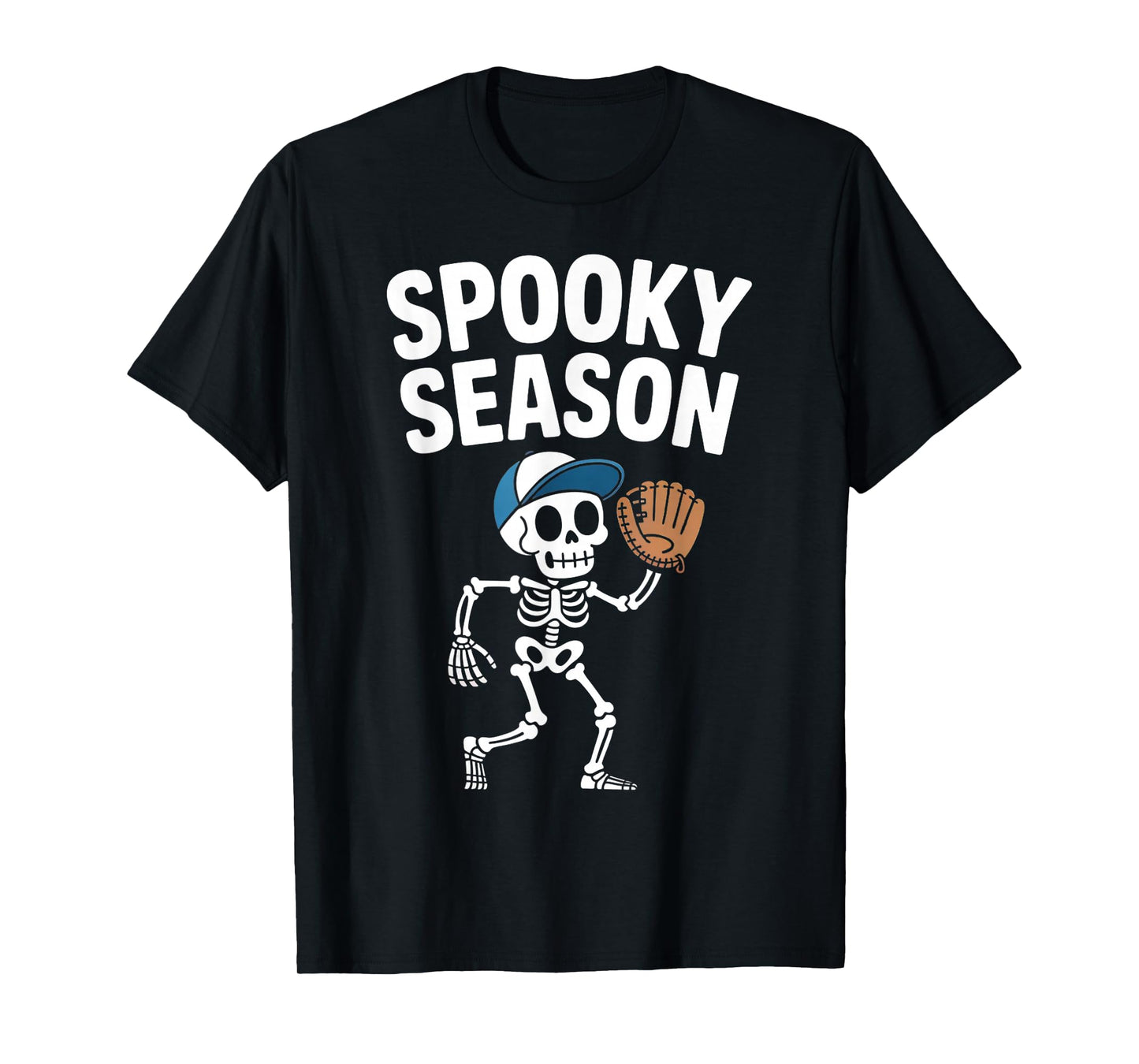 Spooky Season Skeleton Play Softball Halloween Costume T-Shirt