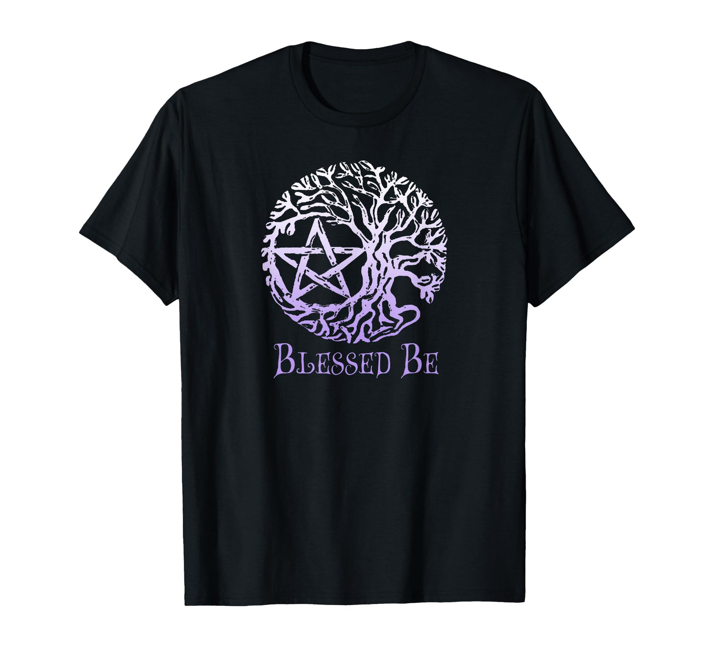 Wiccan and Pagan T-Shirts, Tree of Life Pentacle, Blessed Be T-Shirt