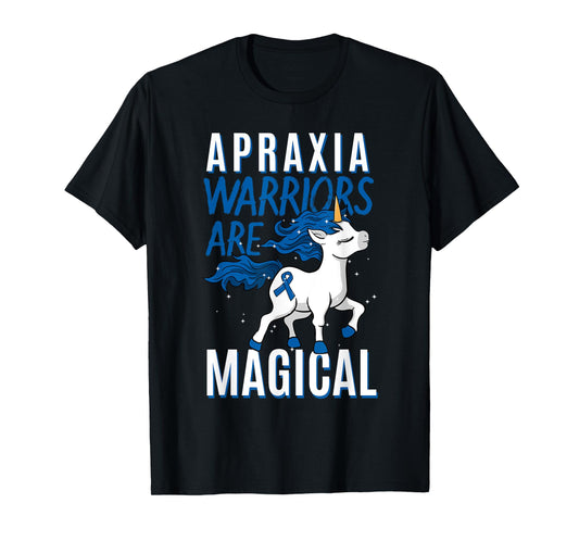 Apraxia Awareness Supporter Limb-Kinetic Fighter Unicorn T-Shirt