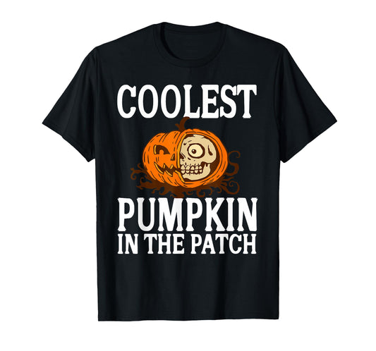 Coolest Pumpkin Skeleton Funny Halloween Humor T-Shirt