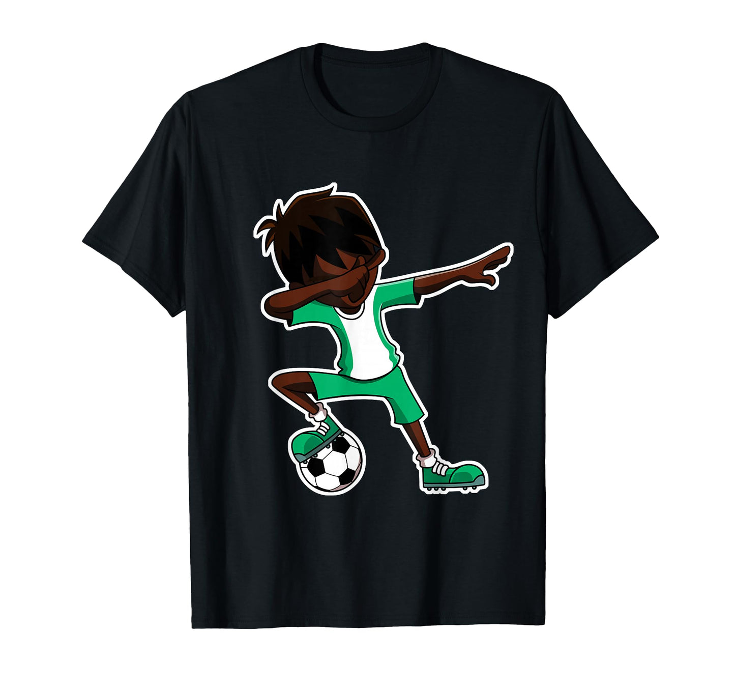 Dabbing Soccer Boy Nigeria Shirt, Nigerian Flag Jersey, Dab T-Shirt