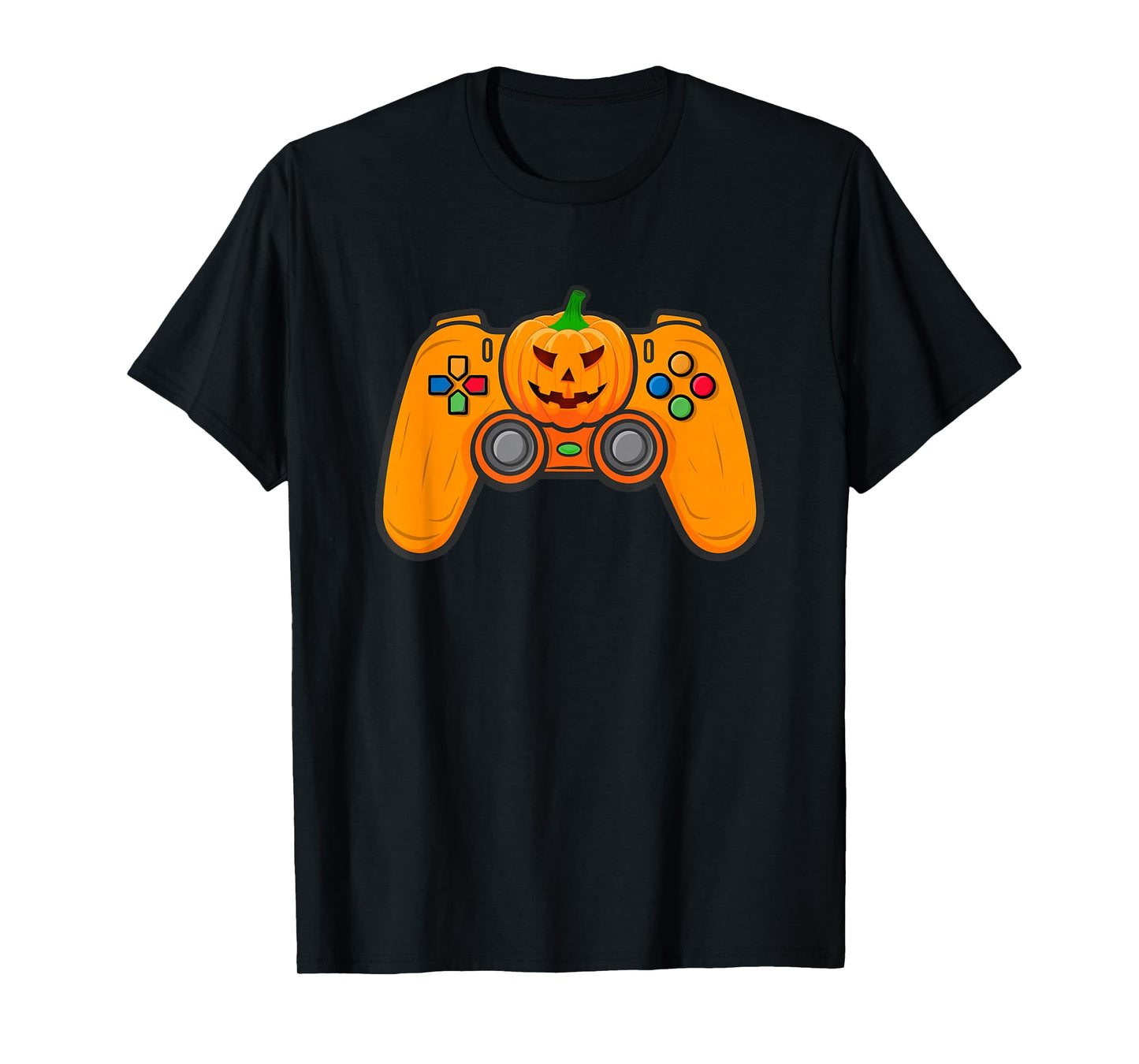 Gamer Halloween Costume Funny Pumpkin Video Game Controller T-Shirt