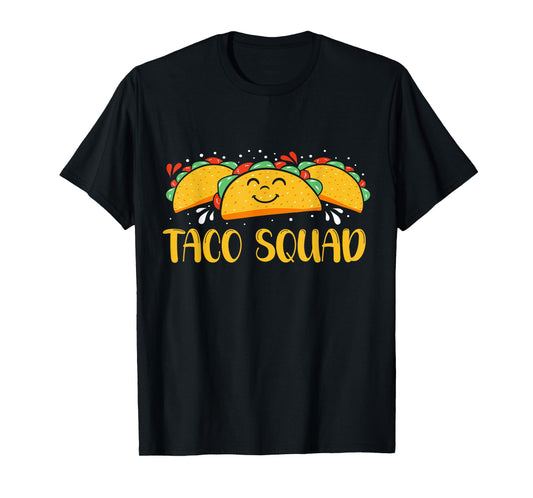 Cool Taco Squad Funny Illustration Men and Women T-Shirt