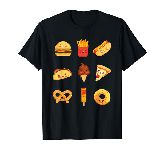 Cute Kawaii food collection for food lovers T-Shirt