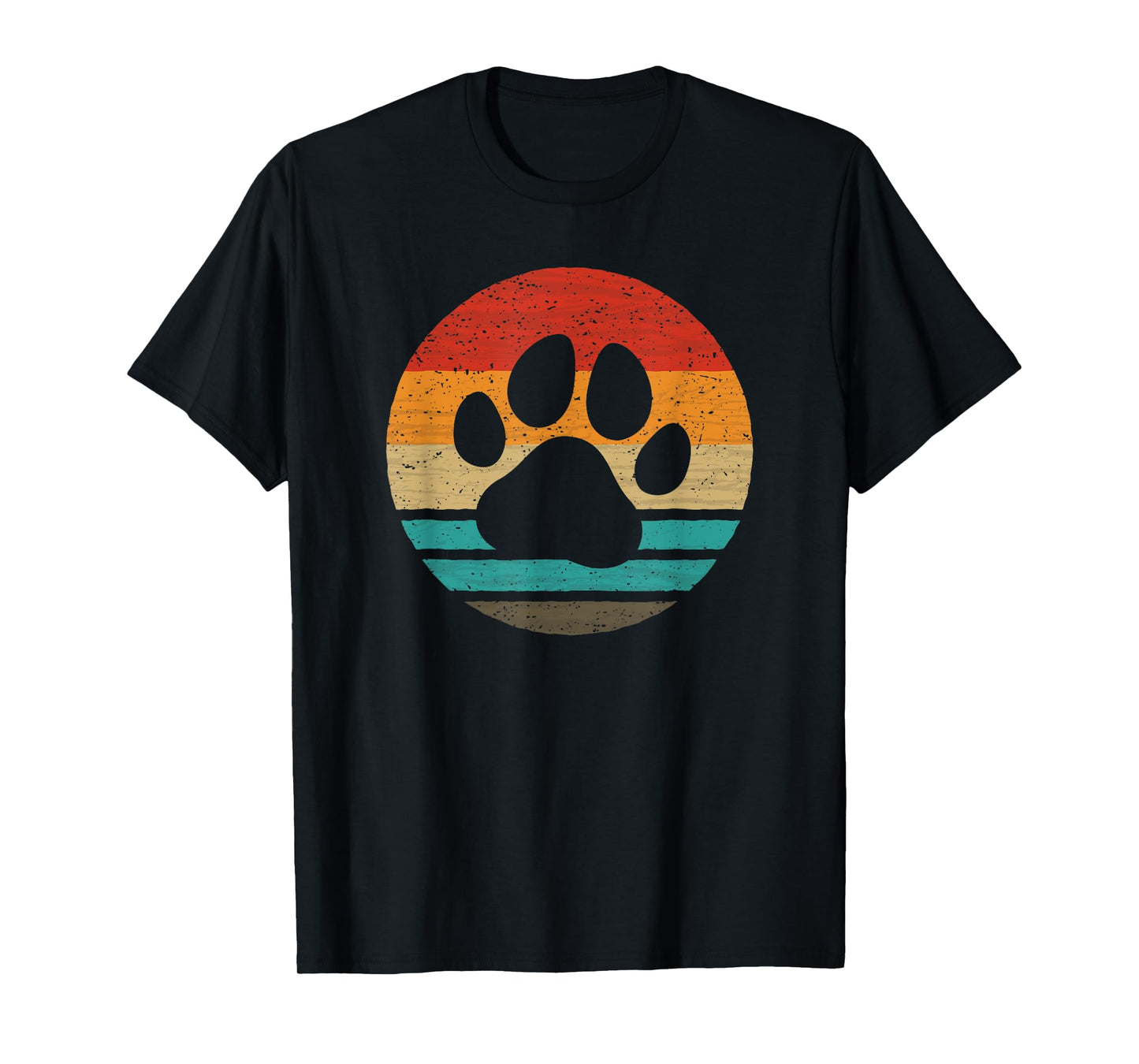 Dog Paw Retro Style Vintage T-Shirt