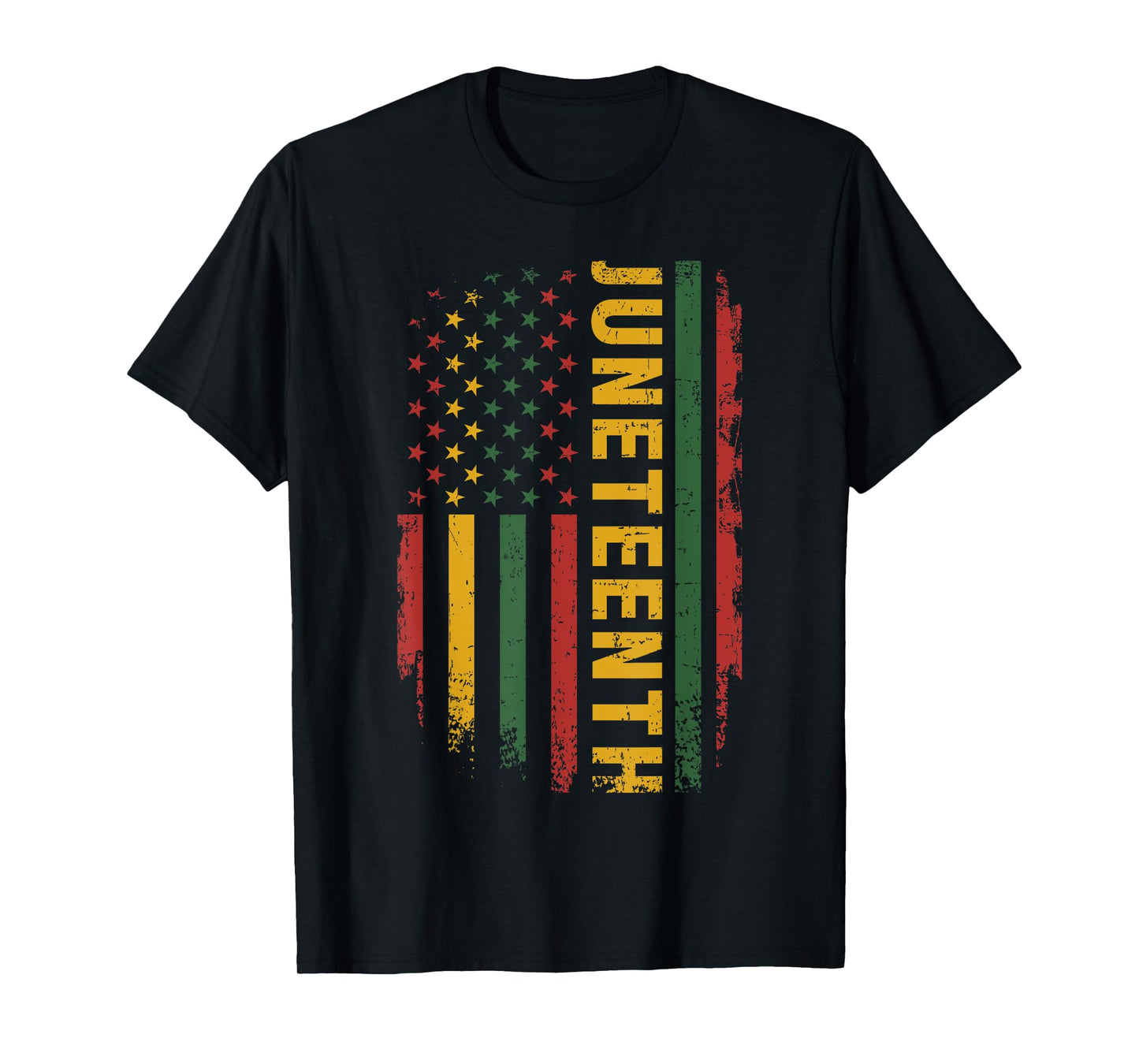 American flag pan african colors for celebrating Juneteenth T-Shirt