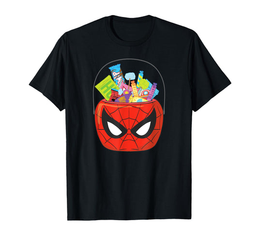 Marvel Spider-Man Halloween Trick or Treat Candy Bucket T-Shirt