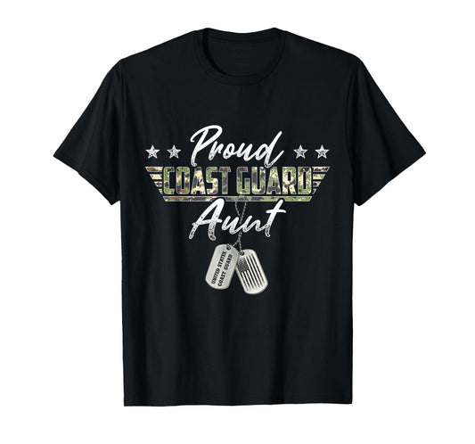 Proud Coast Guard Aunt American Military Gifts T-Shirt