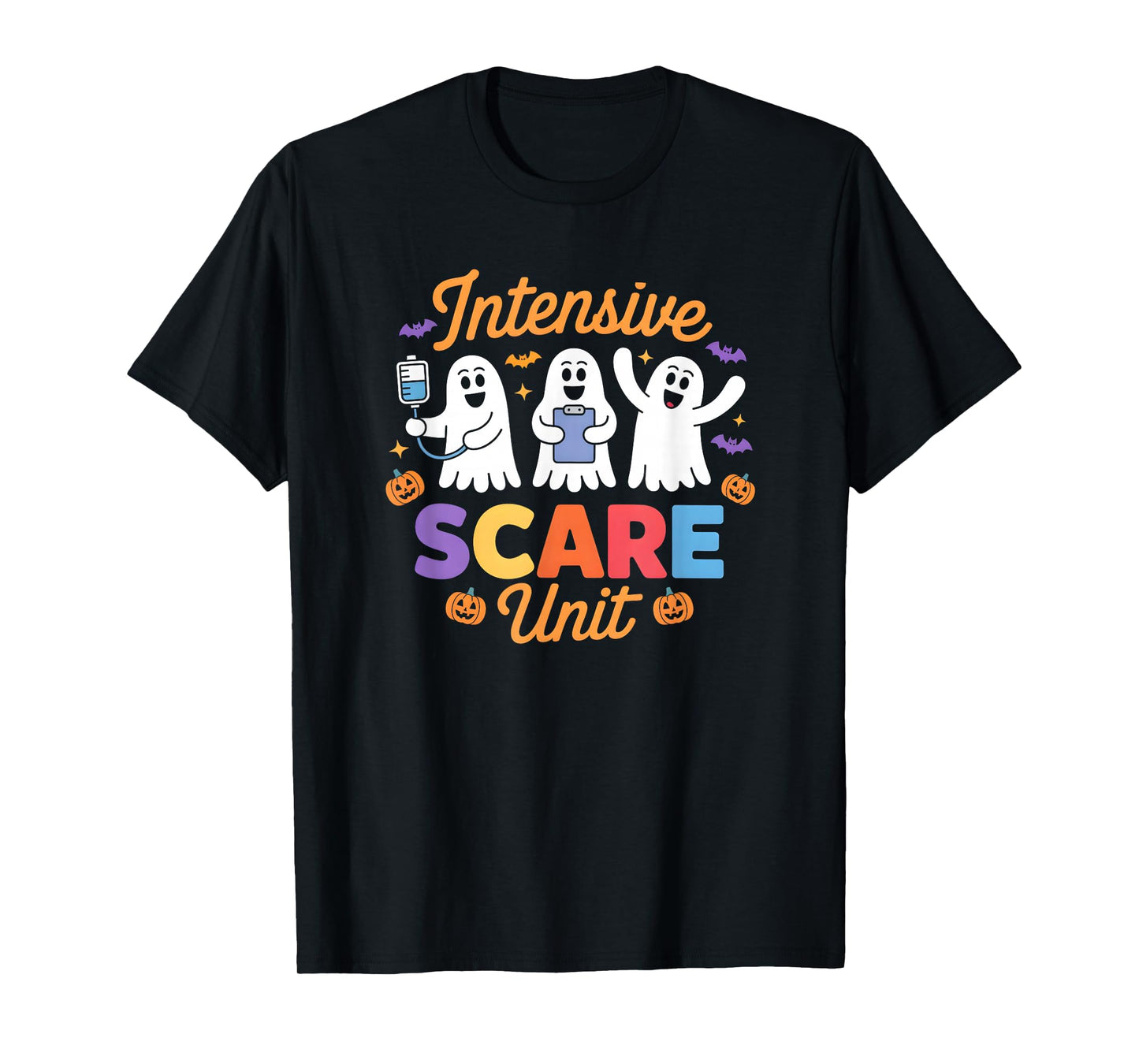 Halloween ICU Nurse Boo Crew RN Skeleton Night Shift T-Shirt