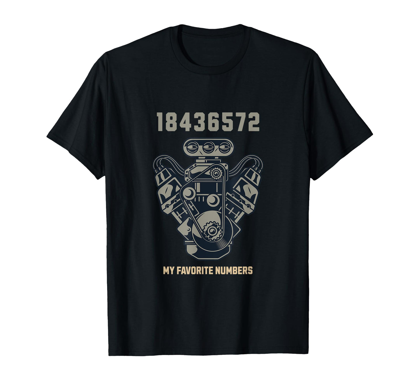 Racing V8 Engine Firing Order Classic Car Guy Automotive Fan T-Shirt