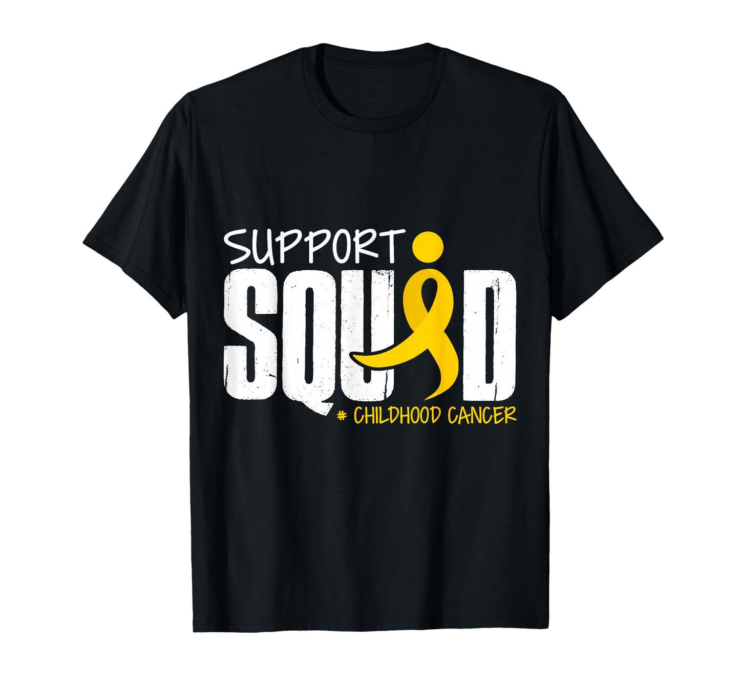 Support Squad Childhood Cancer Awareness Ribbon T-Shirt