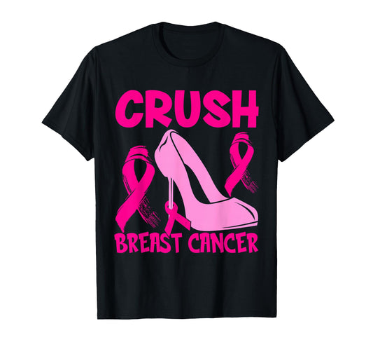 Crush Breast Cancer Awareness pink Men Boys Women T-Shirt