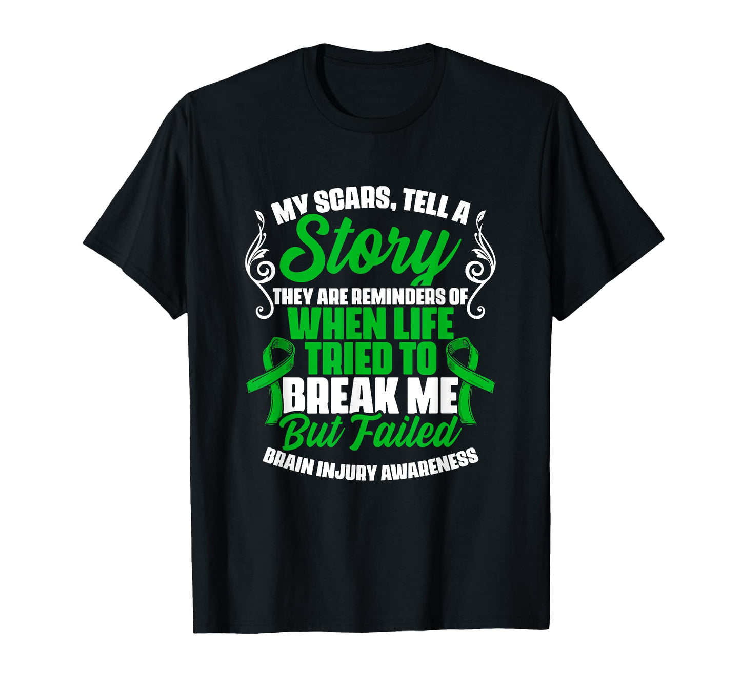 Scars Tell Story Traumatic Brain Injury Support TBI Survivor T-Shirt