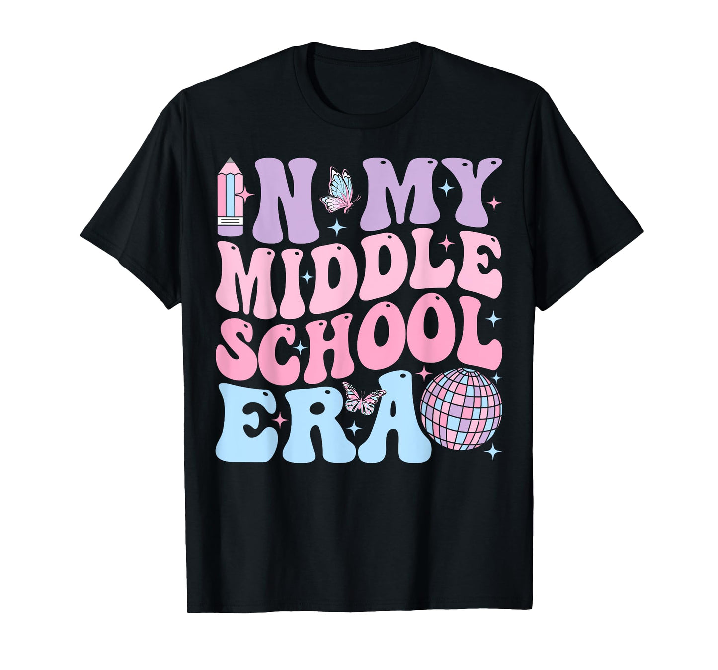 Groovy In My Middle School Era Back To School Teacher Men Women Kids T-Shirt