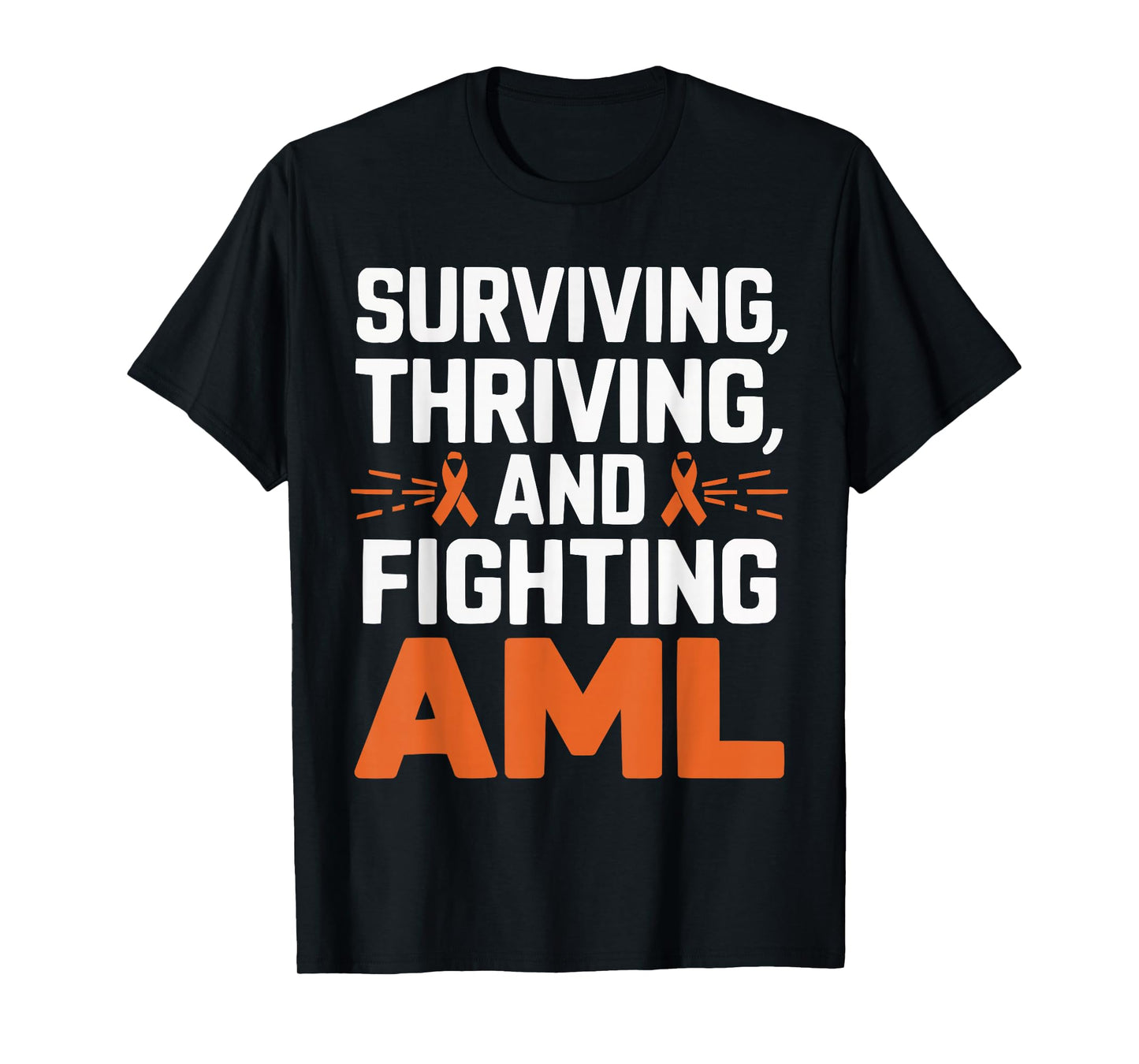 Bone Marrow Orange Ribbon Acute Myeloid Leukemia Awareness T-Shirt