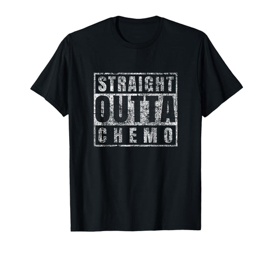 Kids Straight Outta Chemo T-Shirt Funny Battle Cancer Gift Idea T-Shirt