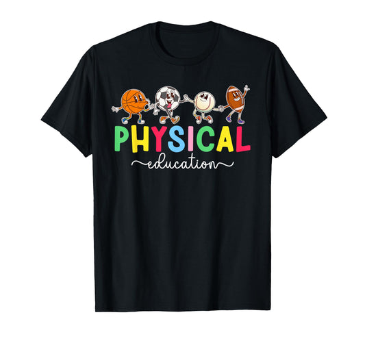 Best PE Teacher Physical Education Teaching T-Shirt - Men's Unisex-Adults Black Small Modern Casual Round Neck Short Sleeve T-Shirt