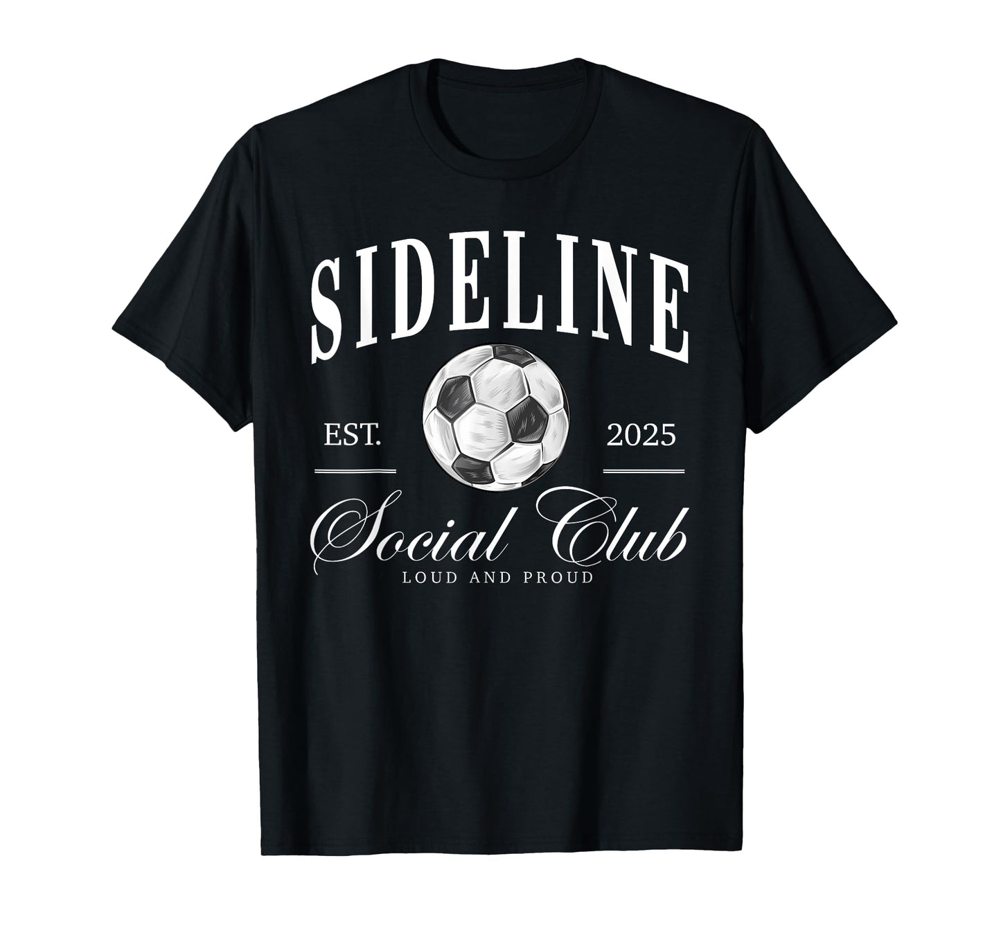 Women Sideline Social Club Soccer Mom Game Day Mothers Day T-Shirt
