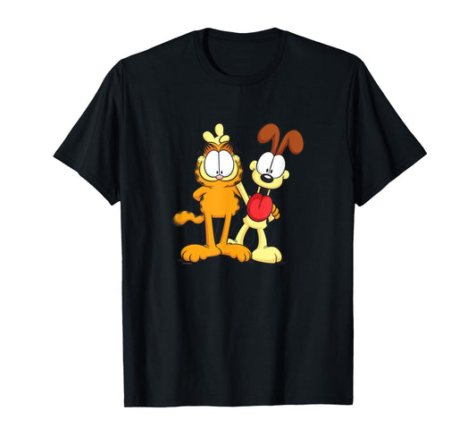 Garfield Classic Odie Smiling Happy Photo Pose Bunny Ears T-Shirt