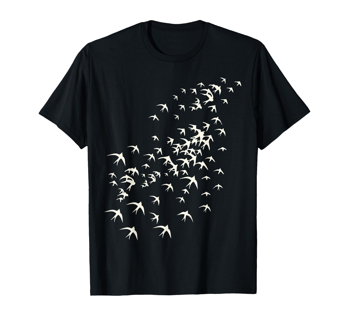 Flock of Birds Flying - Nature and Bird Lovers Graphic Print T-Shirt
