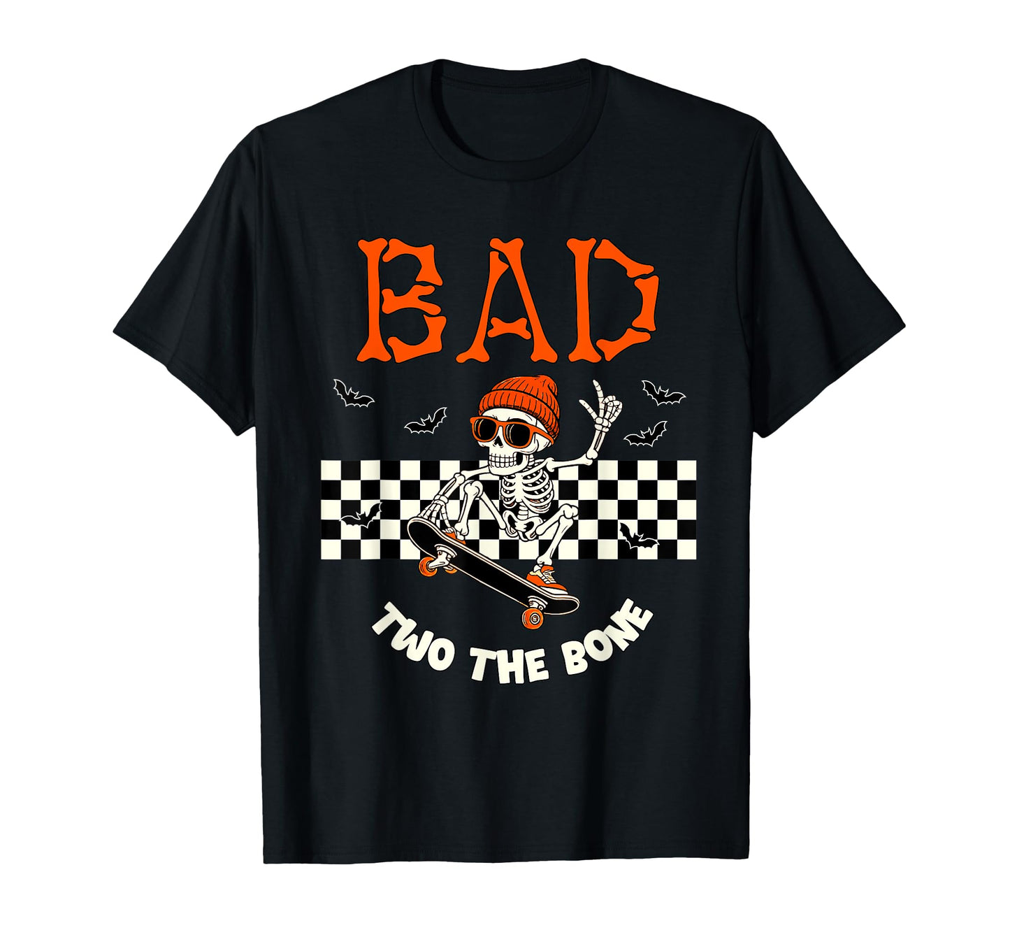 Skeleton 2nd Birthday Bad Two The Bone Party Decorations Boy T-Shirt