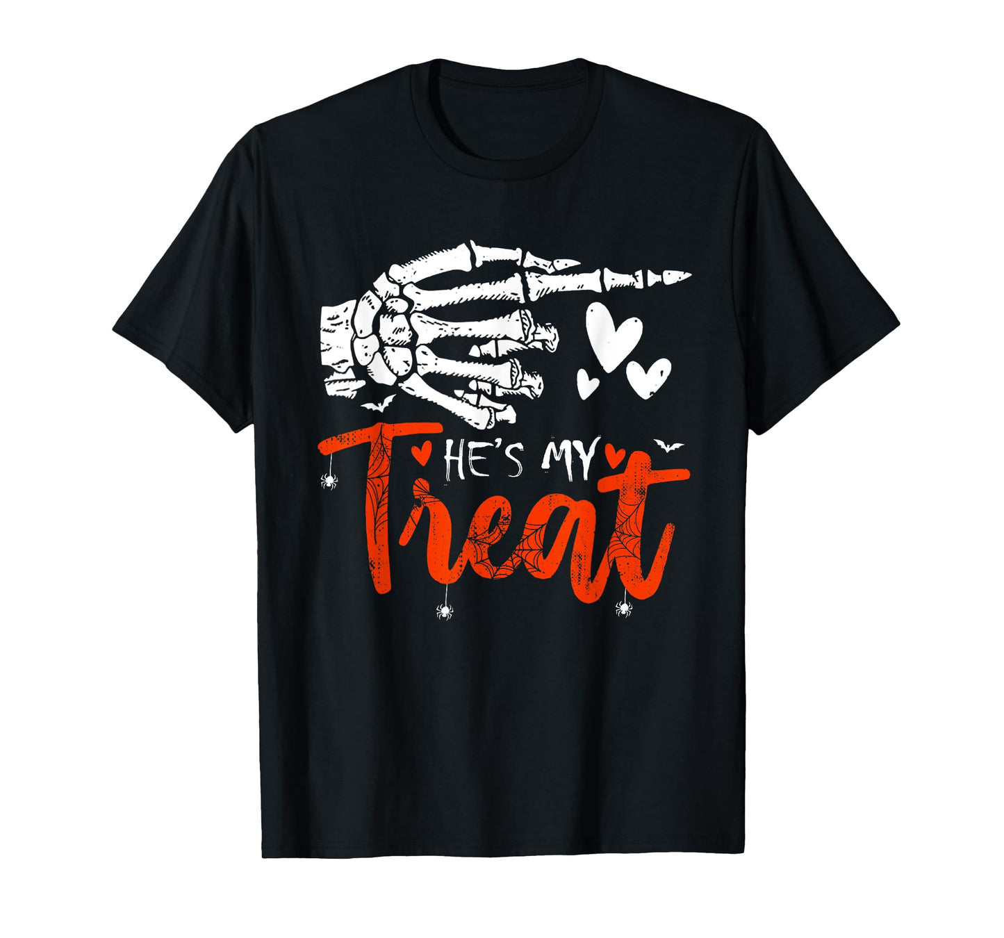 He's My Treat Skeleton Hand Halloween Costume Couples T-Shirt