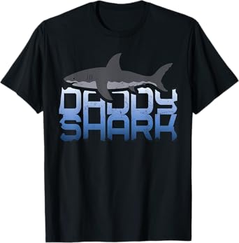 Mens Daddy Shark Clothes Outfit Father's Day Gift Sharks T-Shirt