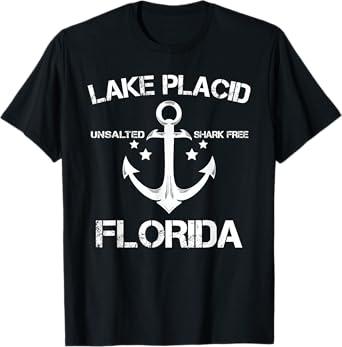 LAKE PLACID FLORIDA Funny Fishing Camping Summer Gift Men Women Kids T-Shirt