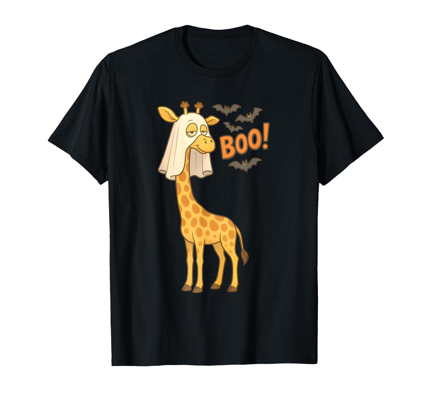 Funny Giraffe Ghost Boo Sheet Animal Lover Halloween Costume T-Shirt