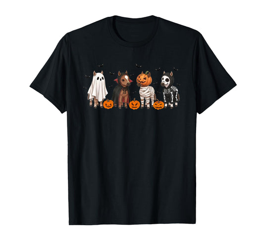 Cute Western Horse Costume Halloween Horse Spooky Season T-Shirt