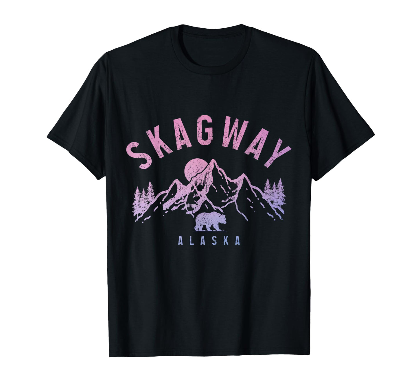 Skagway Alaska Mountains Bear Nature Vintage T-Shirt
