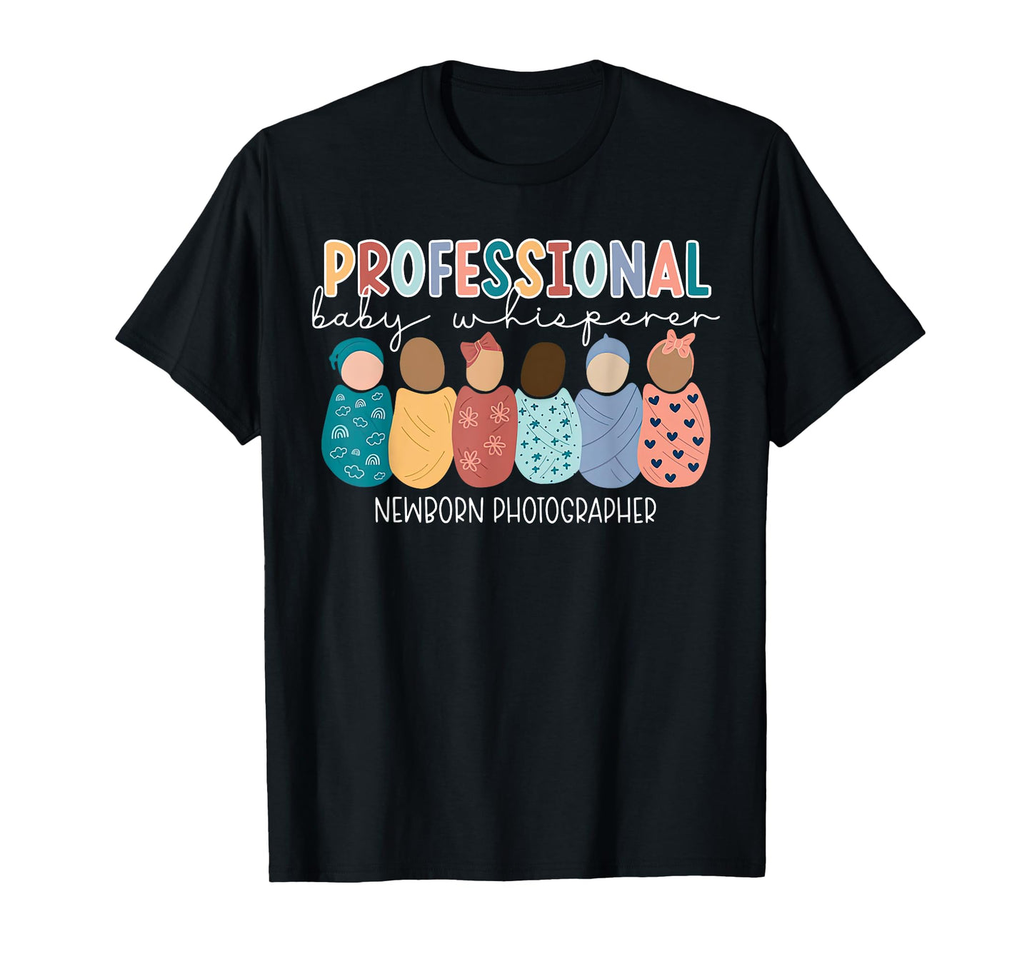 Retro Professional Baby Whisperer Newborn Photographer T-Shirt