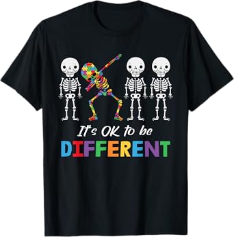 Autism Awareness Shirt Women Kid Its Ok To Be Different T-Shirt