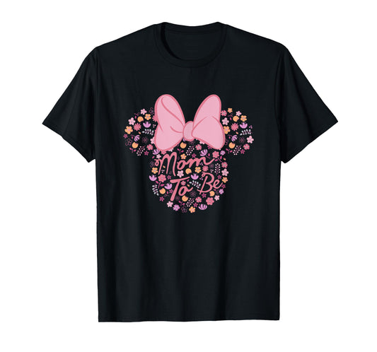 Disney Minnie Mouse Mom To Be Floral Minnie Ears T-Shirt