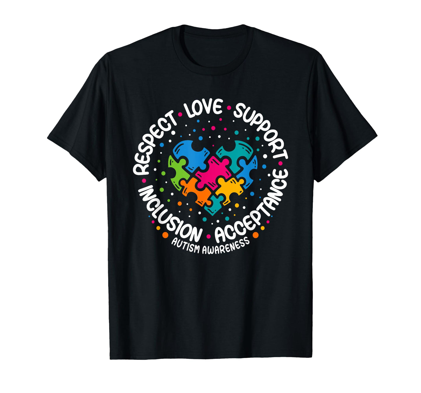 Autism Awareness Respect Love Support Blue Autism T-Shirt