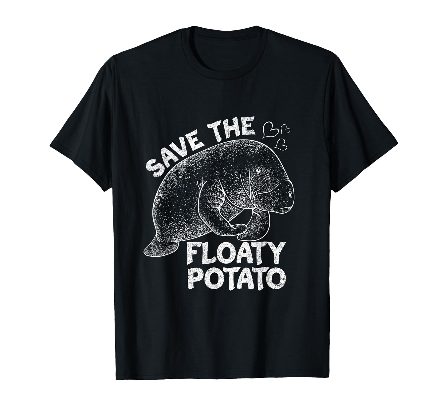 Save the Floaty Potato Manatee Sea Animal Lover Design T-Shirt