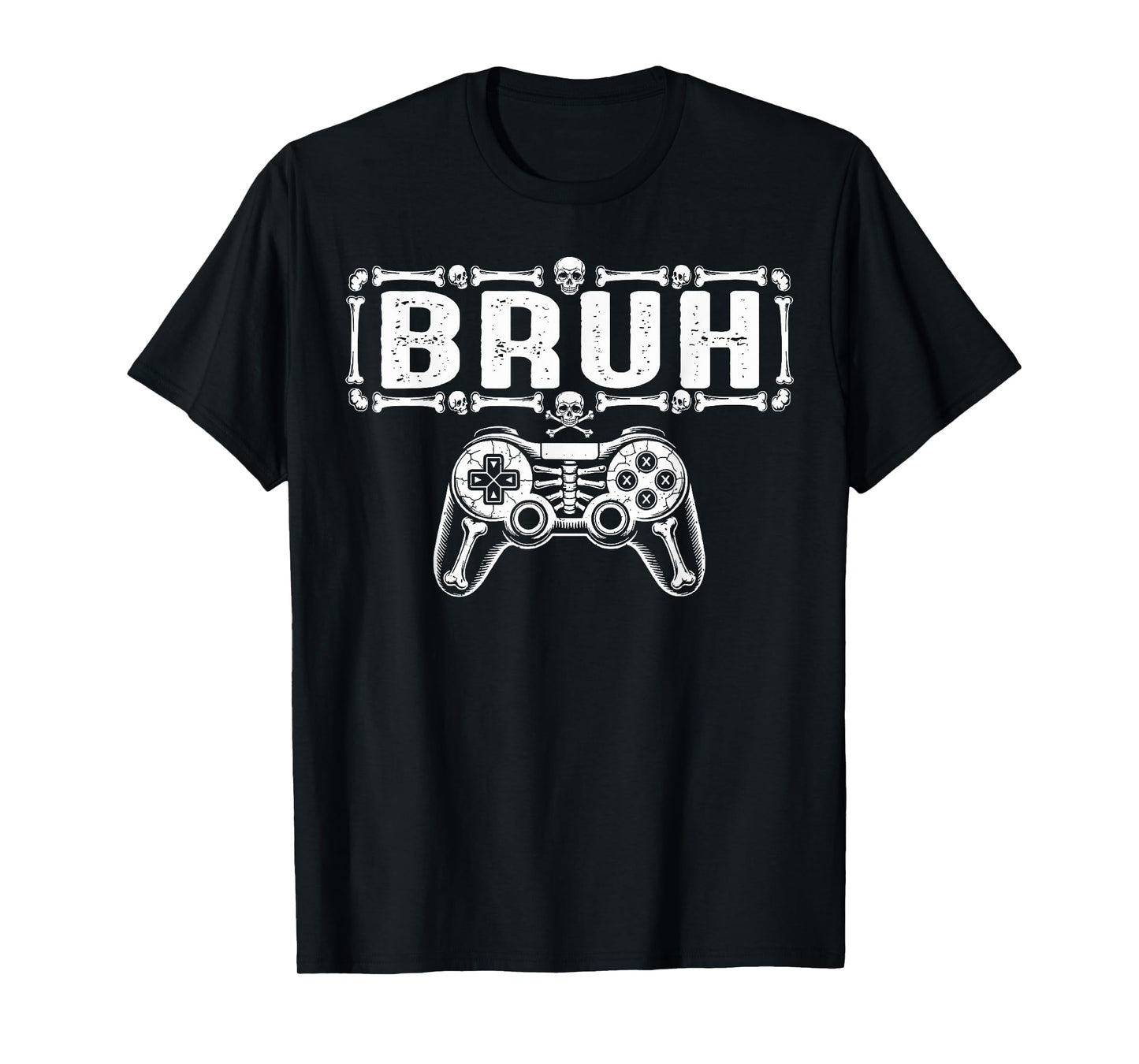 Funny Skeleton Video Game Halloween Gaming Gamer Boys Men T-Shirt