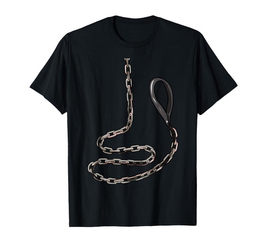 BDSM Collar Leash T-Shirt | Naughty Kinky Sub Slave Devotion T-Shirt