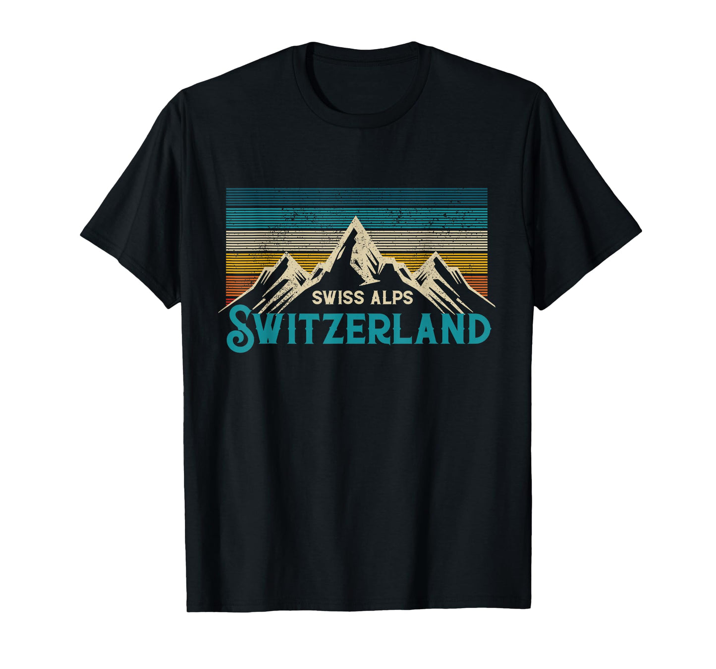 Swiss Alps Vintage Mountains Swiss Souvenir Gift T-Shirt