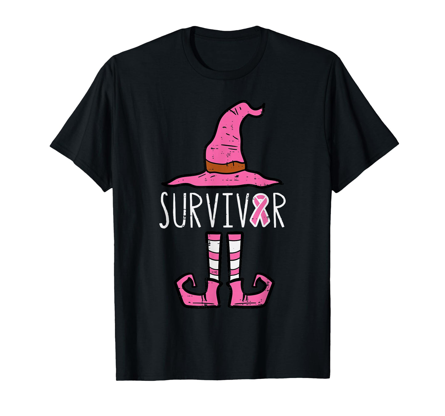 Survivor Pink Witch October Breast Cancer Awareness Women T-Shirt