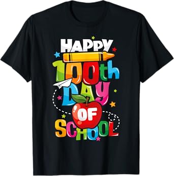 100th Day of School Teachers Kids Child Happy 100 Days T-Shirt