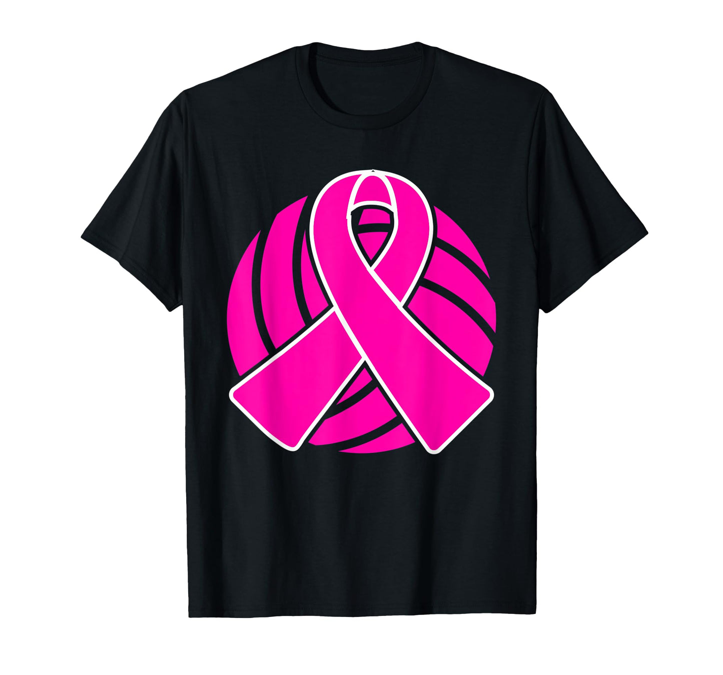 Breast Cancer Volleyball Player Pink Ribbon Awareness T-Shirt