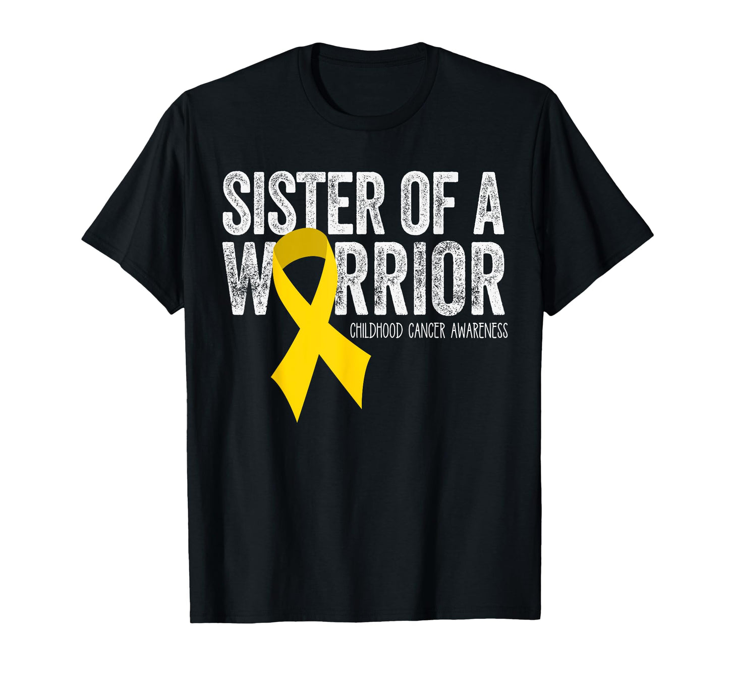 Sister of a Warrior Childhood Cancer Awareness Shirt Ribbon T-Shirt