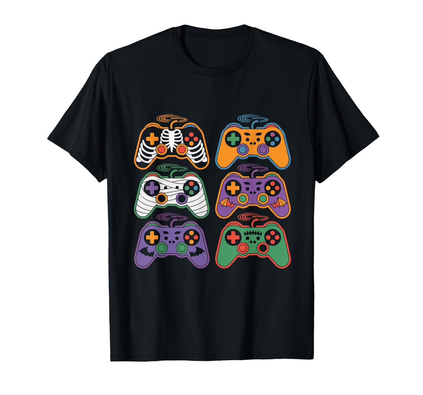 Halloween Skeleton Zombie Gaming Controllers Mummy T-Shirt