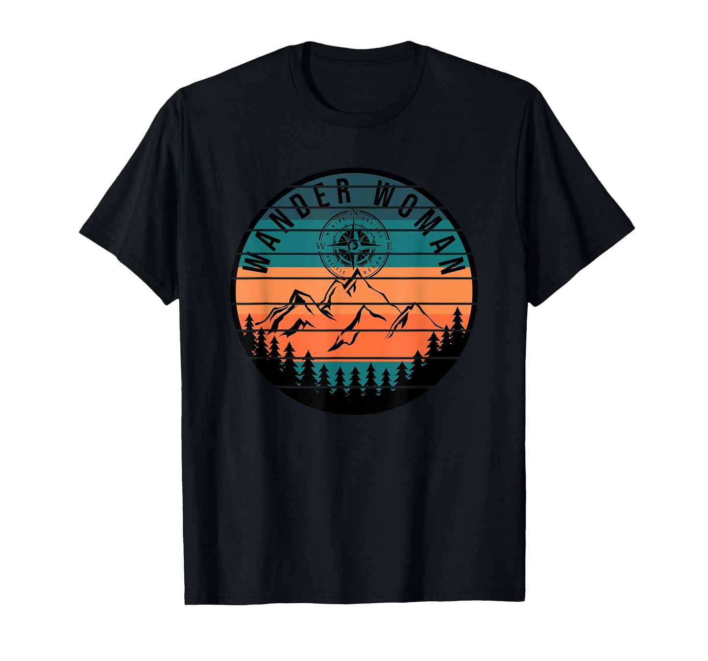 Cute Wander Woman Summer Fall Seeking North Star Mountain T-Shirt