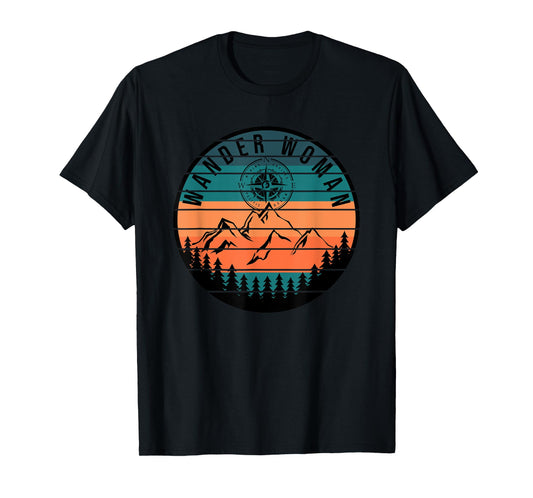Cute Wander Woman Summer Fall Seeking North Star Mountain T-Shirt