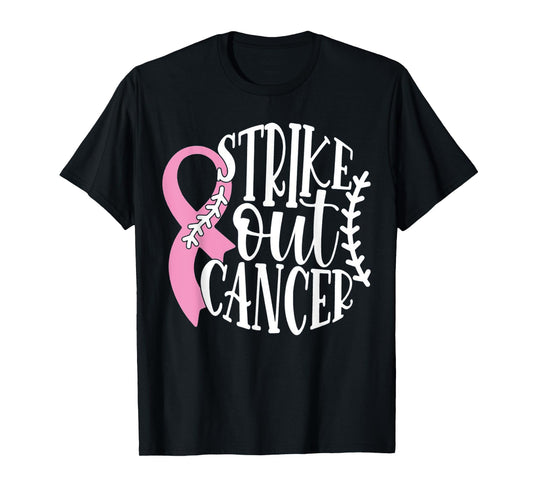 Strike Out Breast Cancer Baseball Fight Awareness Men Women T-Shirt